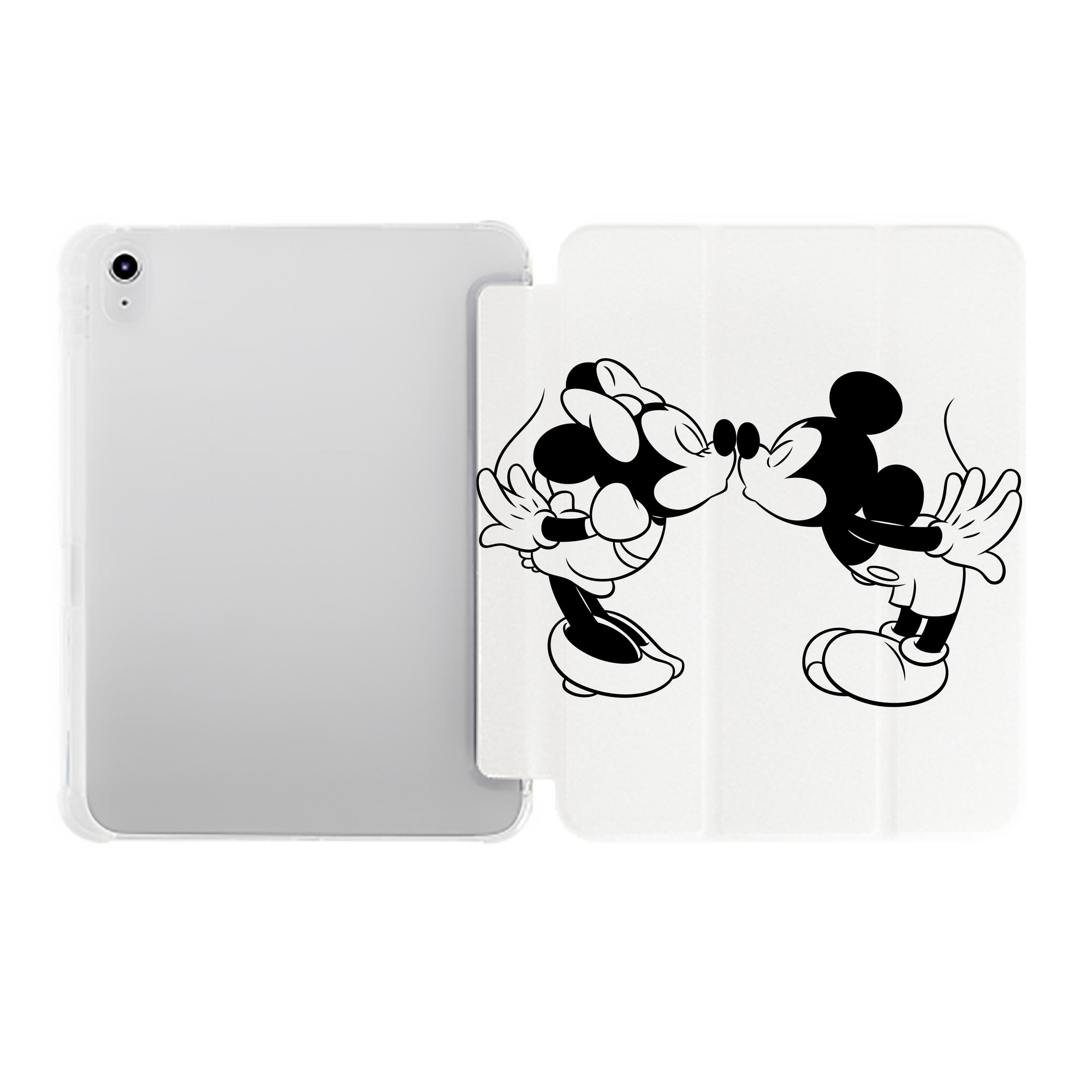 （画像用） ミッキーマウス Mickey Mouse IPad ケース ペン収納付き 三つ折りスタンド PUレザー×シリコン 対応機種9.5/10.5/10.9インチ